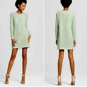 Elegant Mint Green Lace Dress